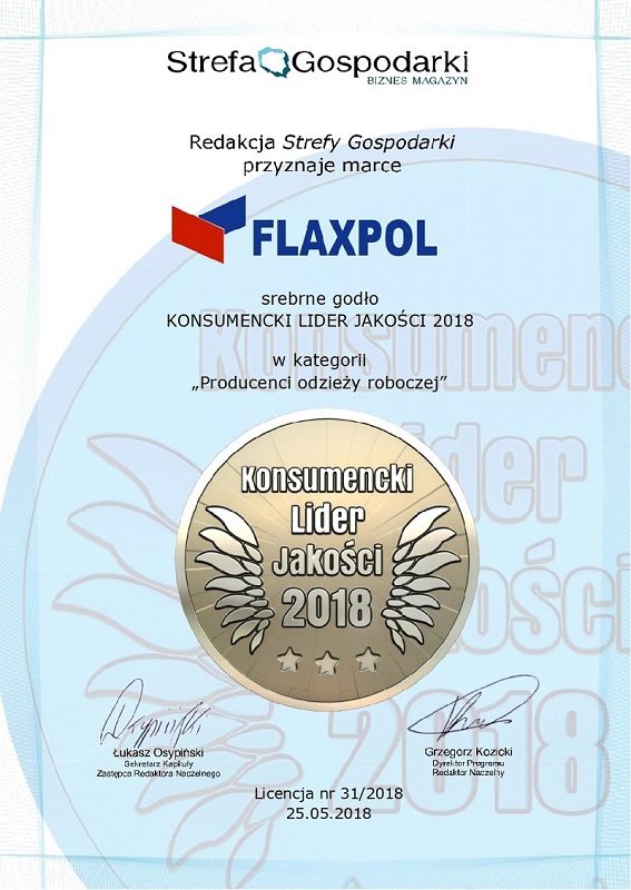 konsumencki lider jakości Flaxpol 2018